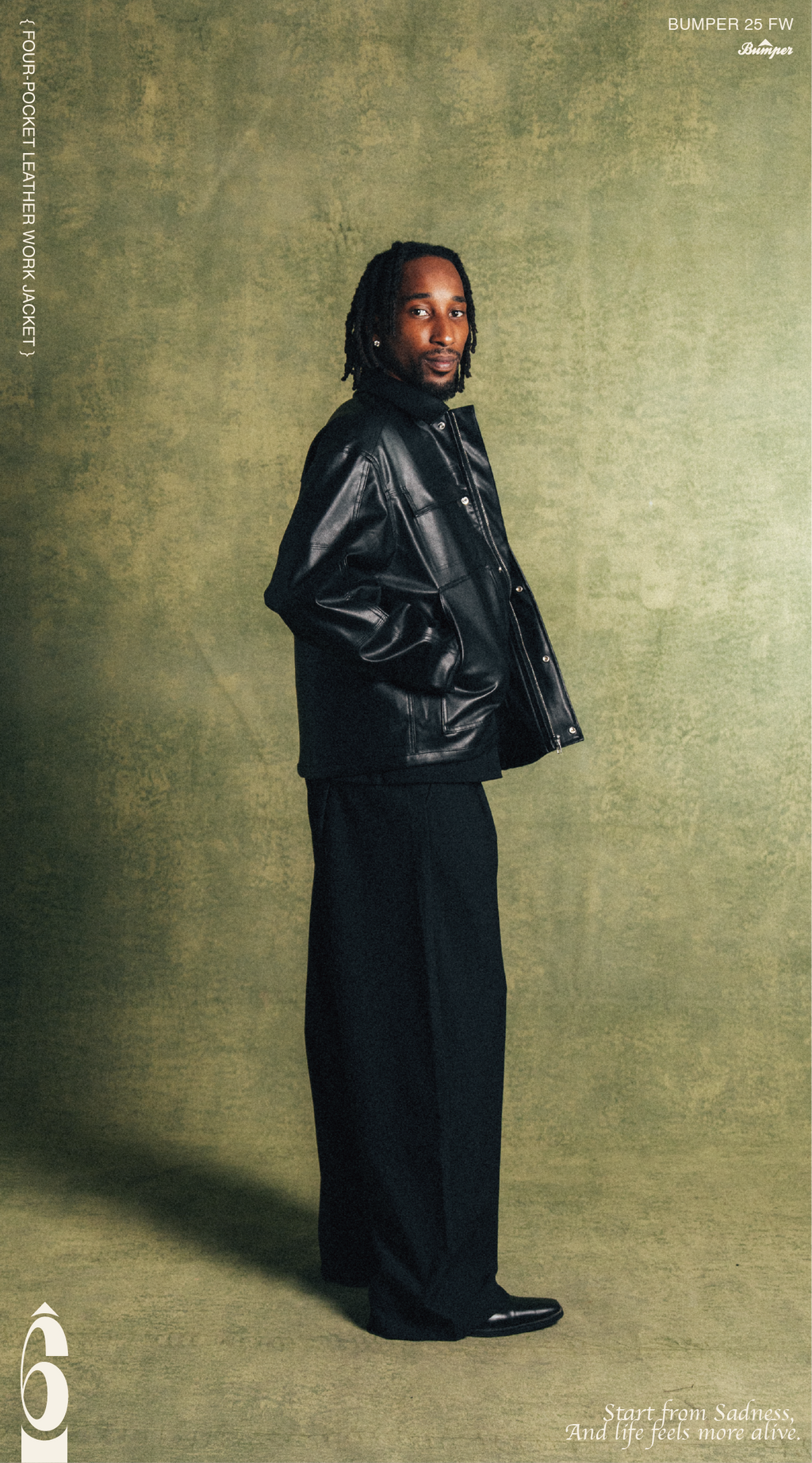BUMPER 25 FW FOUR-POCKET LEATHER WORK JACKET