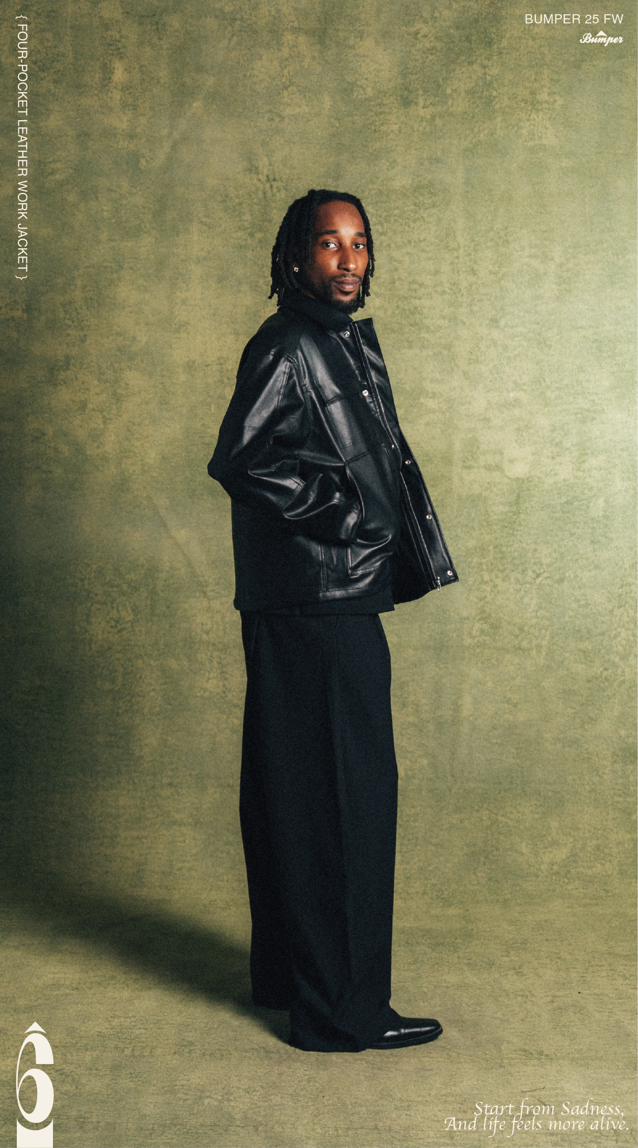 BUMPER 25 FW FOUR-POCKET LEATHER WORK JACKET