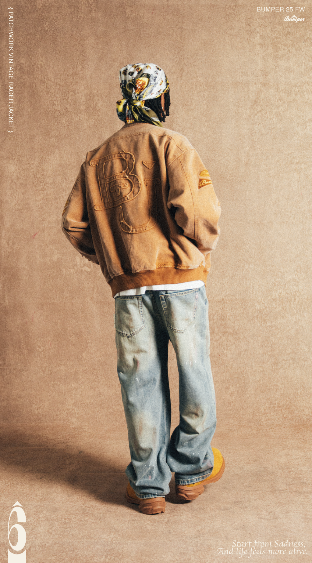 BUMPER 25 FW PATCHWORK VINTAGE RACER JACKET