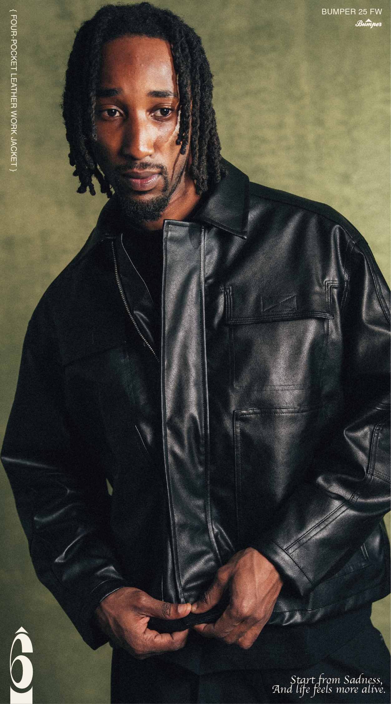 BUMPER 25 FW FOUR-POCKET LEATHER WORK JACKET