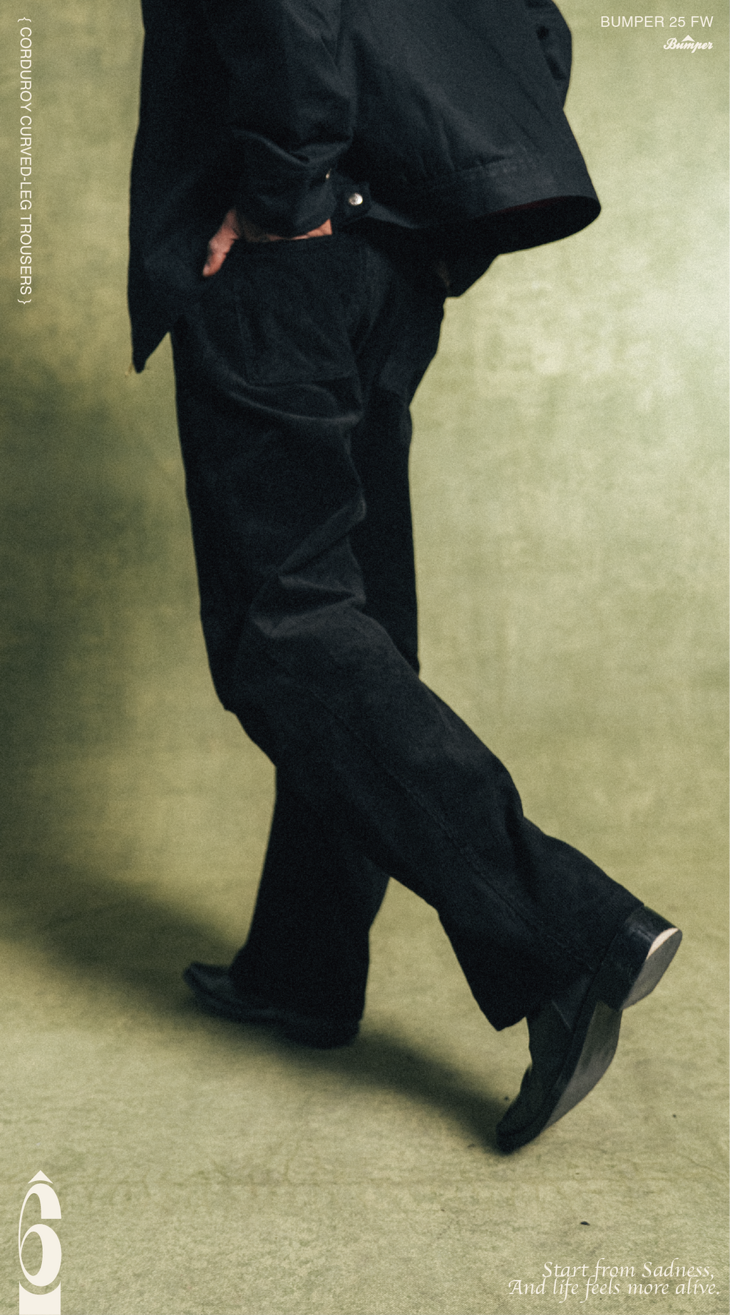 BUMPER 25 FW CORDUROY CURVED-LEG TROUSERS