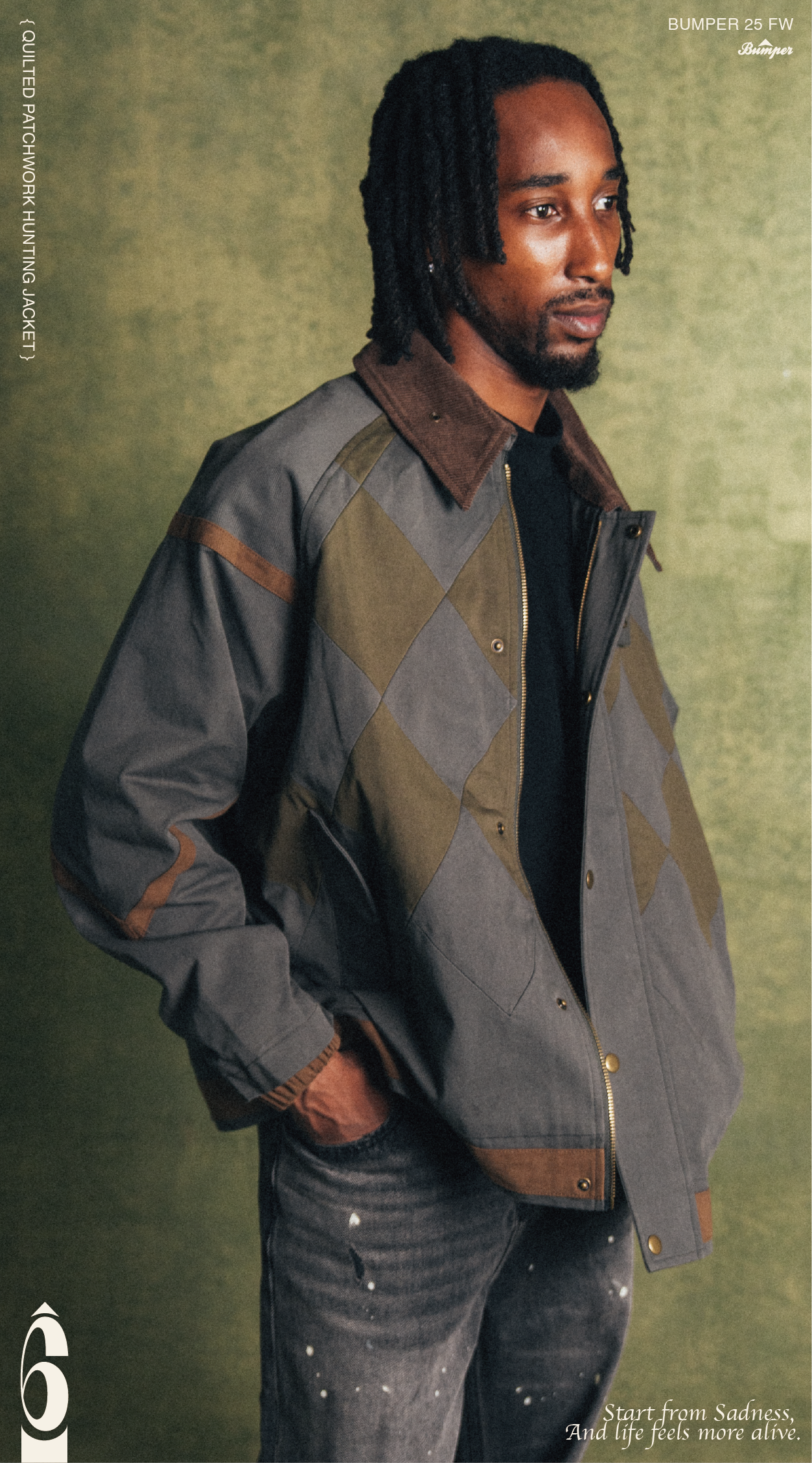 BUMPER 25 FW QUILTED PATCHWORK HUNTING JACKET