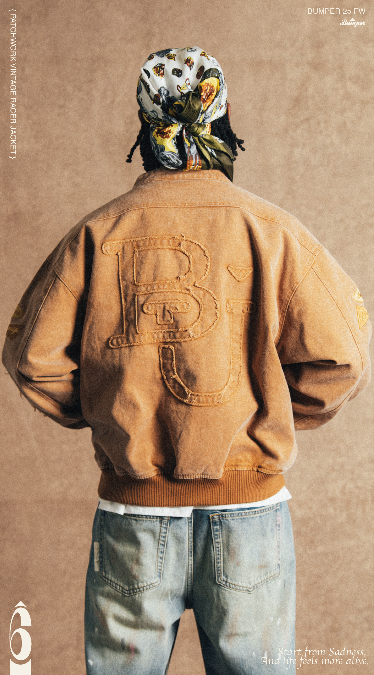 BUMPER 25 FW PATCHWORK VINTAGE RACER JACKET