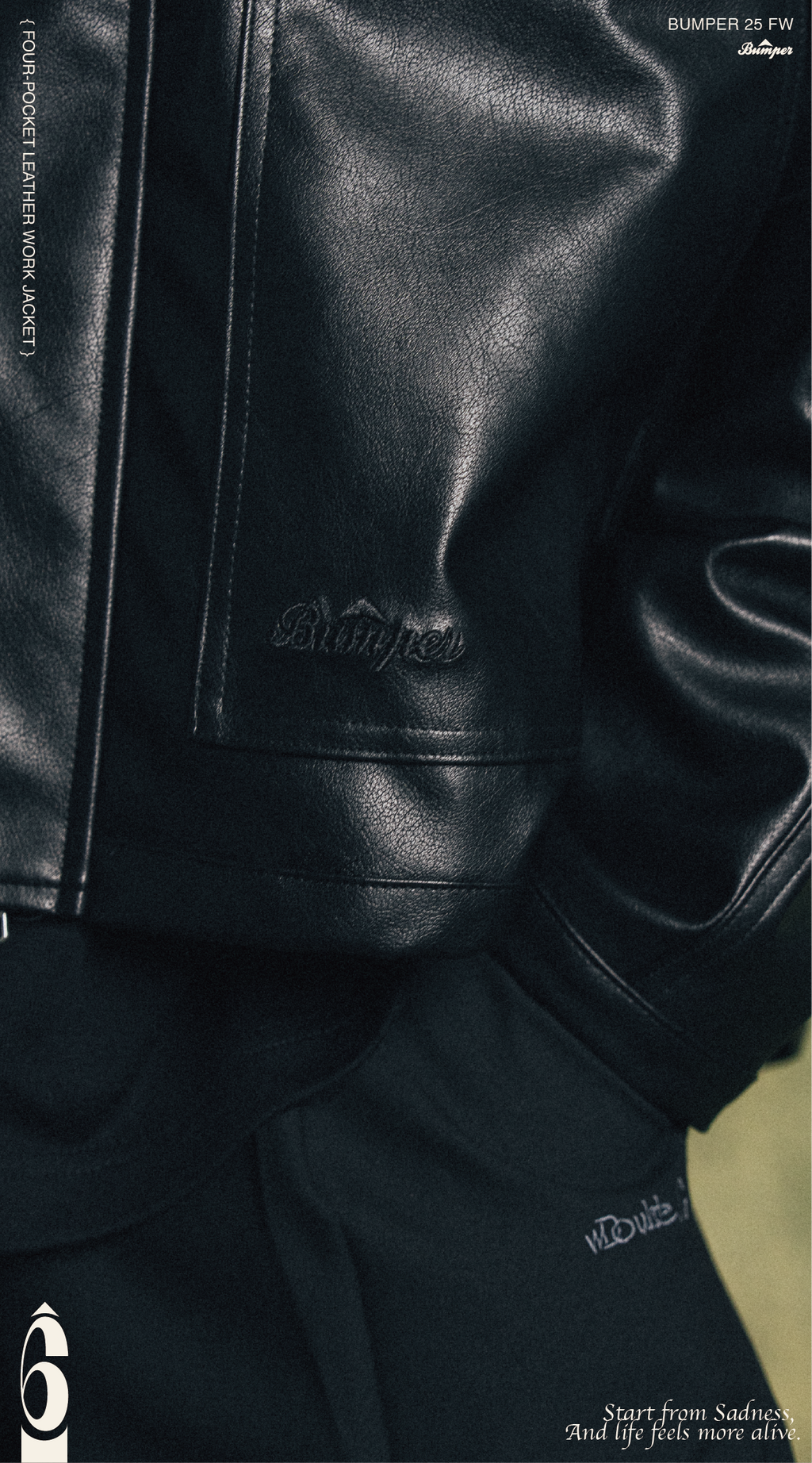BUMPER 25 FW FOUR-POCKET LEATHER WORK JACKET