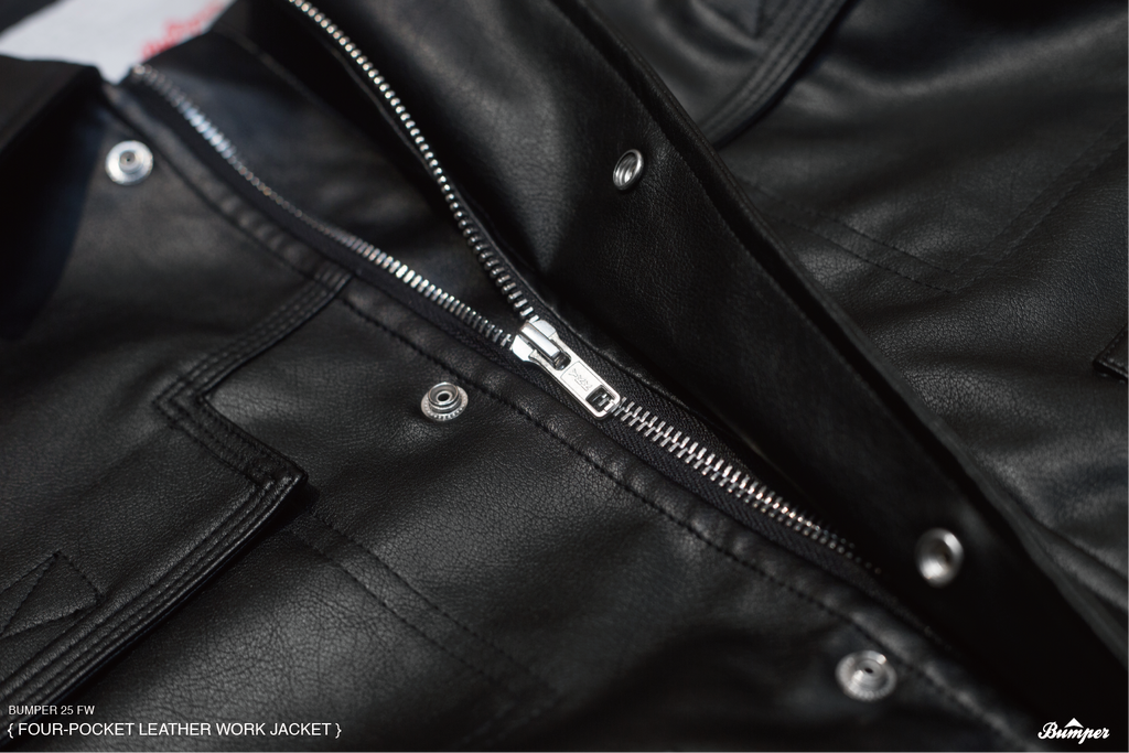 BUMPER 25 FW FOUR-POCKET LEATHER WORK JACKET