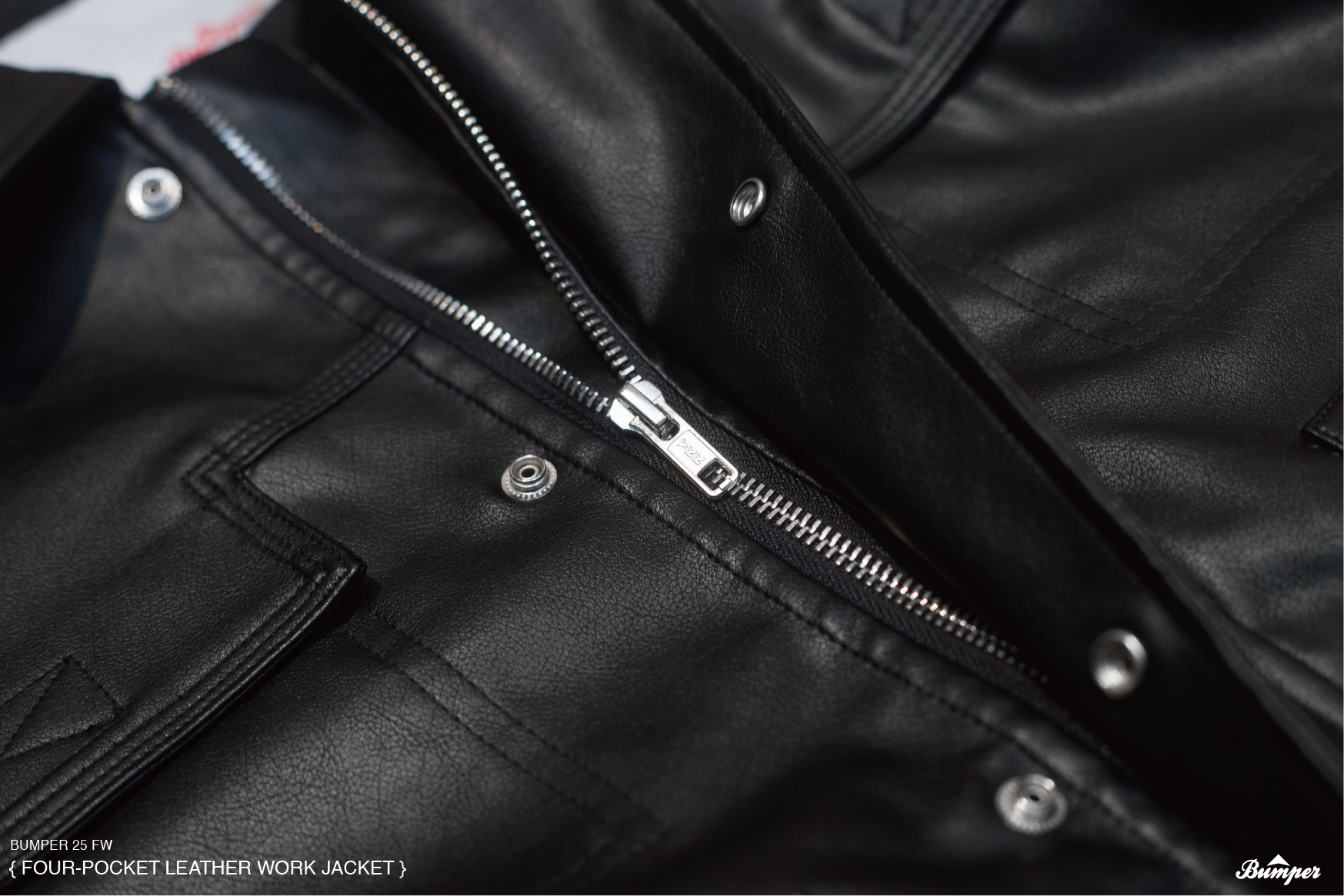 BUMPER 25 FW FOUR-POCKET LEATHER WORK JACKET