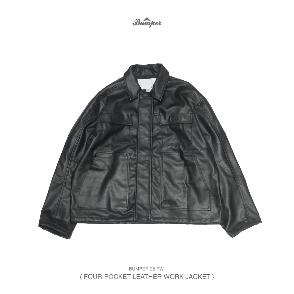 BUMPER 25 FW FOUR-POCKET LEATHER WORK JACKET