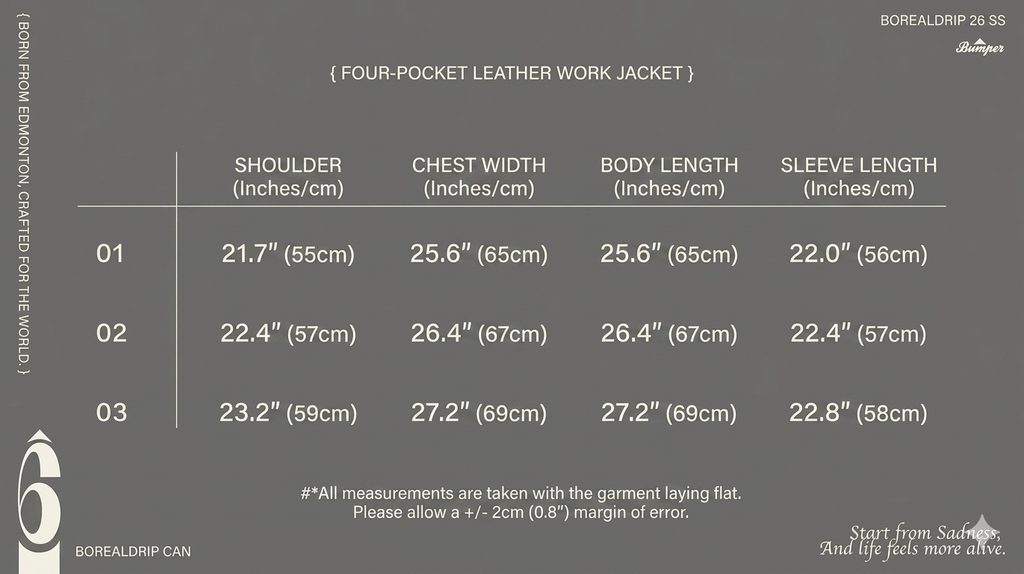 BUMPER 25 FW FOUR-POCKET LEATHER WORK JACKET
