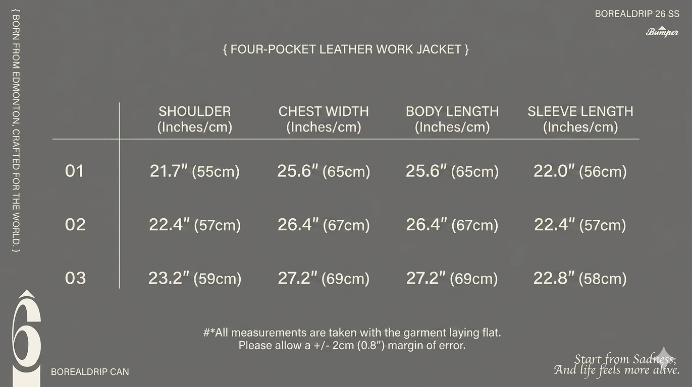 BUMPER 25 FW FOUR-POCKET LEATHER WORK JACKET