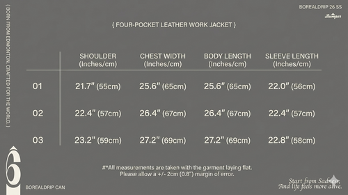BUMPER 25 FW FOUR-POCKET LEATHER WORK JACKET