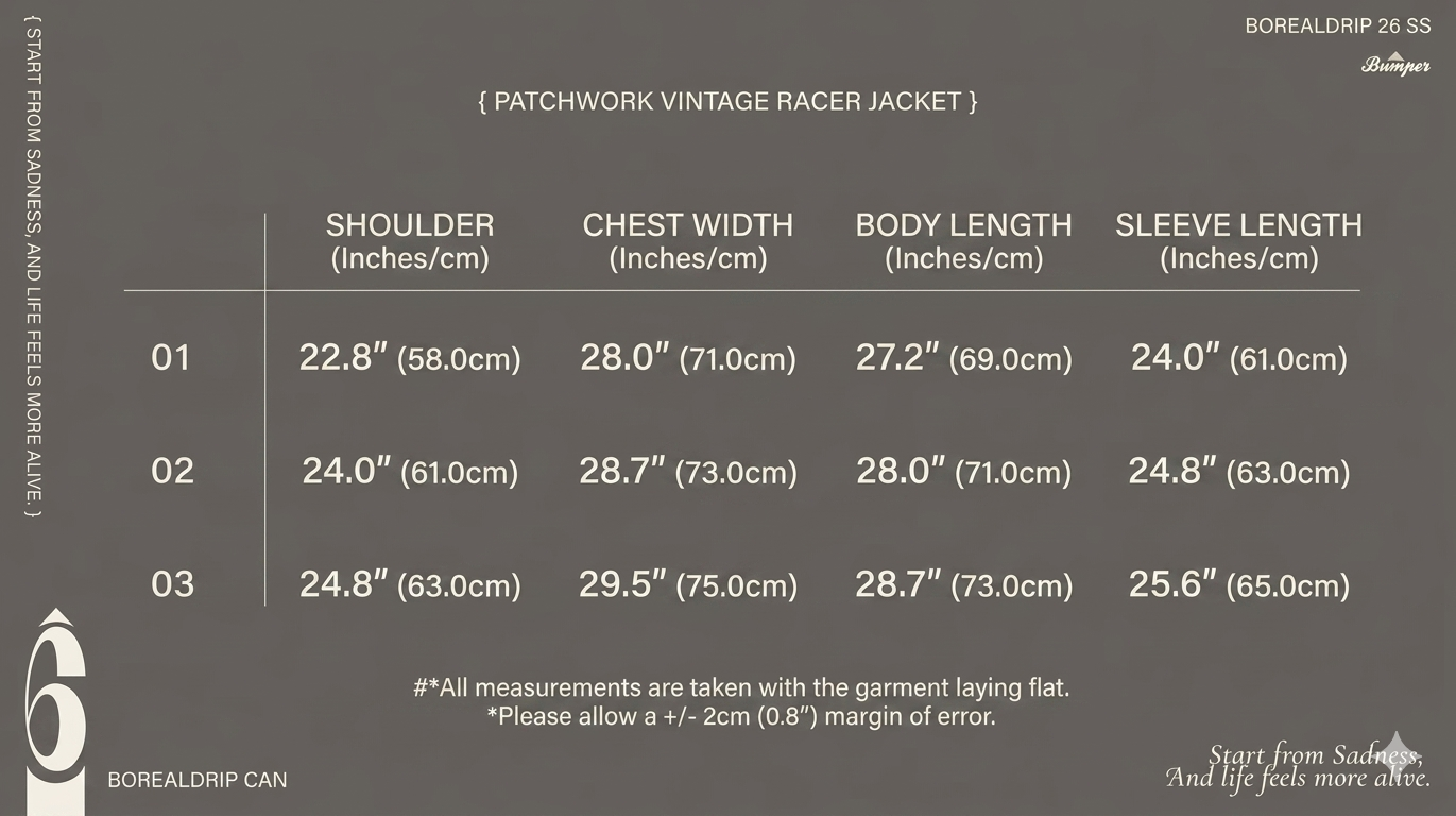 BUMPER 25 FW PATCHWORK VINTAGE RACER JACKET