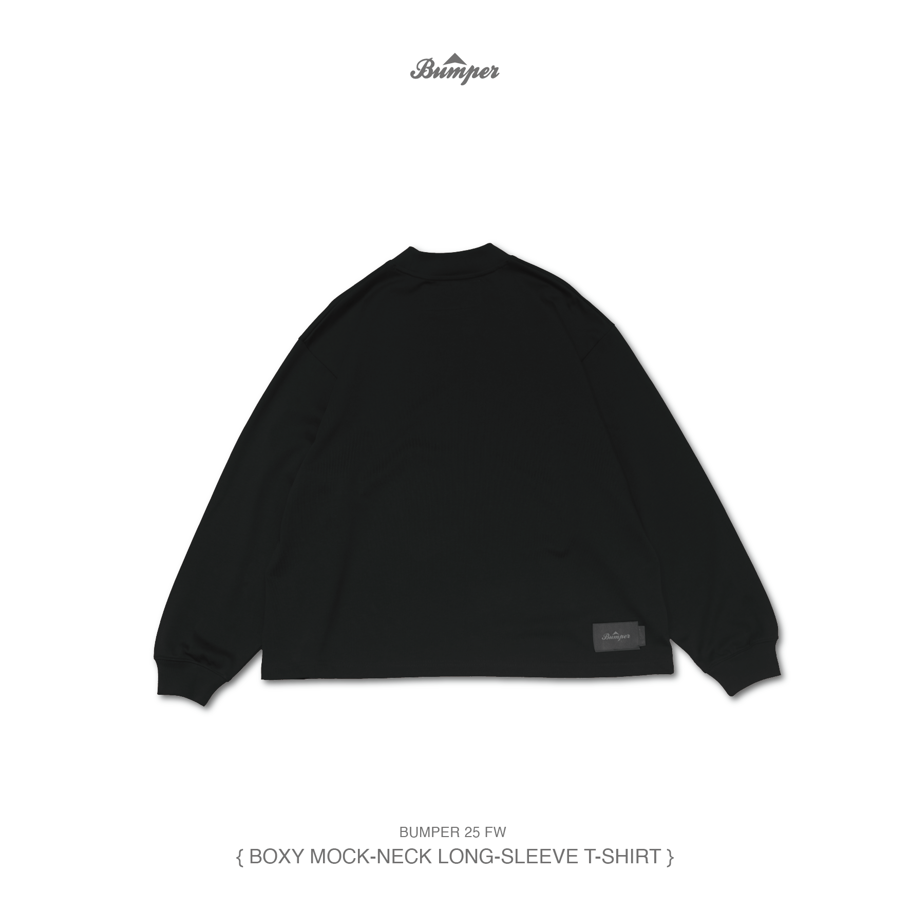 Bumper BOXY MOCK-NECK LONG-SLEEVE T-SHIRT