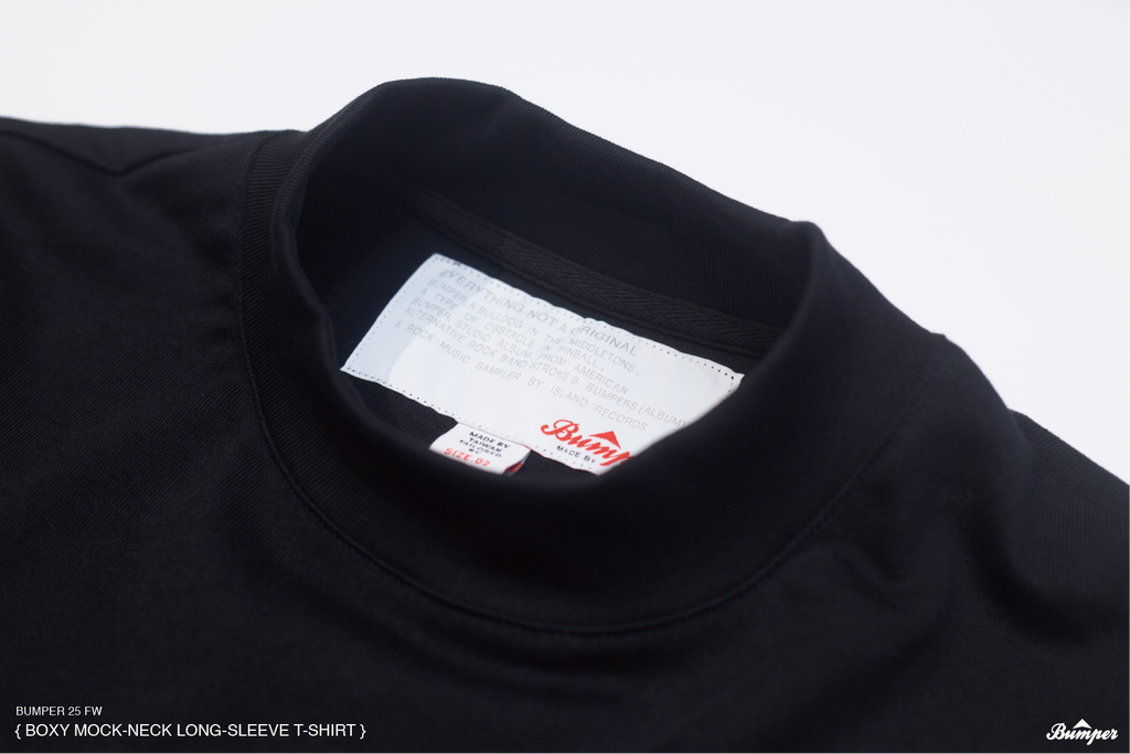 Bumper BOXY MOCK-NECK LONG-SLEEVE T-SHIRT