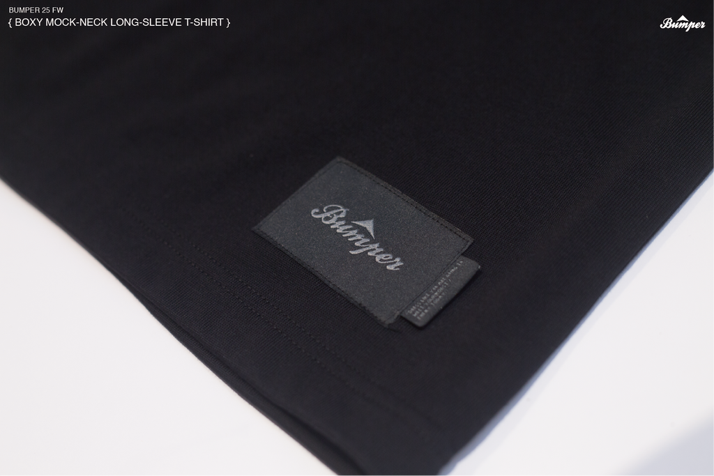 Bumper BOXY MOCK-NECK LONG-SLEEVE T-SHIRT
