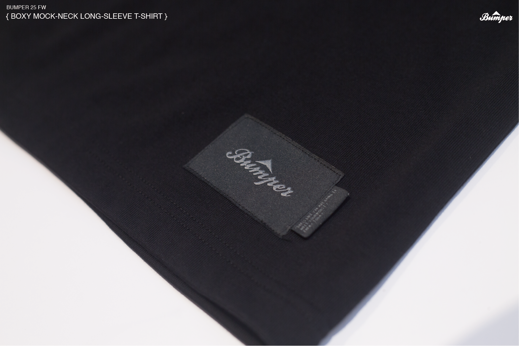 Bumper BOXY MOCK-NECK LONG-SLEEVE T-SHIRT