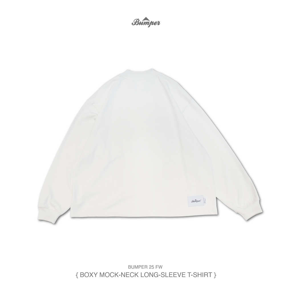 Bumper BOXY MOCK-NECK LONG-SLEEVE T-SHIRT