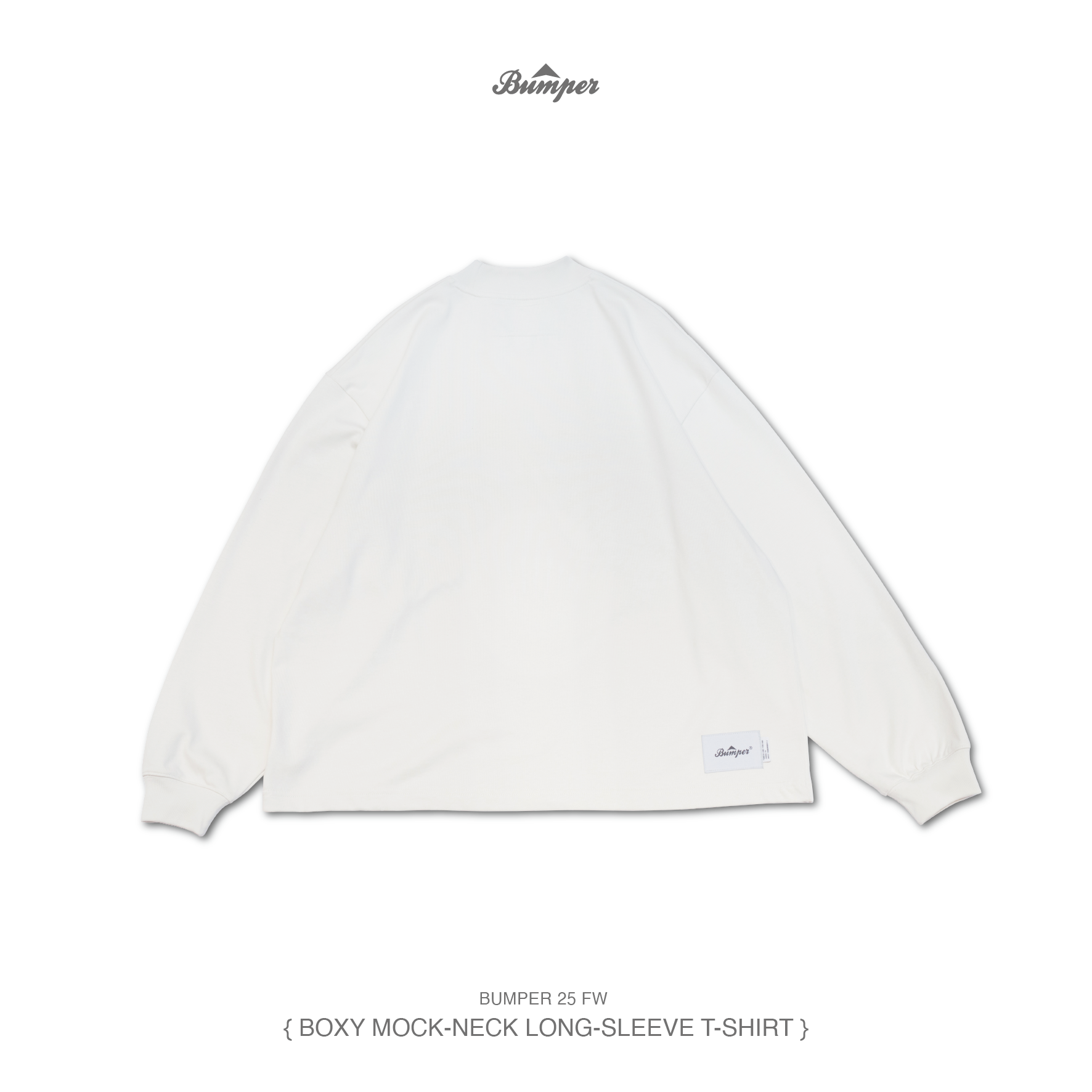 Bumper BOXY MOCK-NECK LONG-SLEEVE T-SHIRT