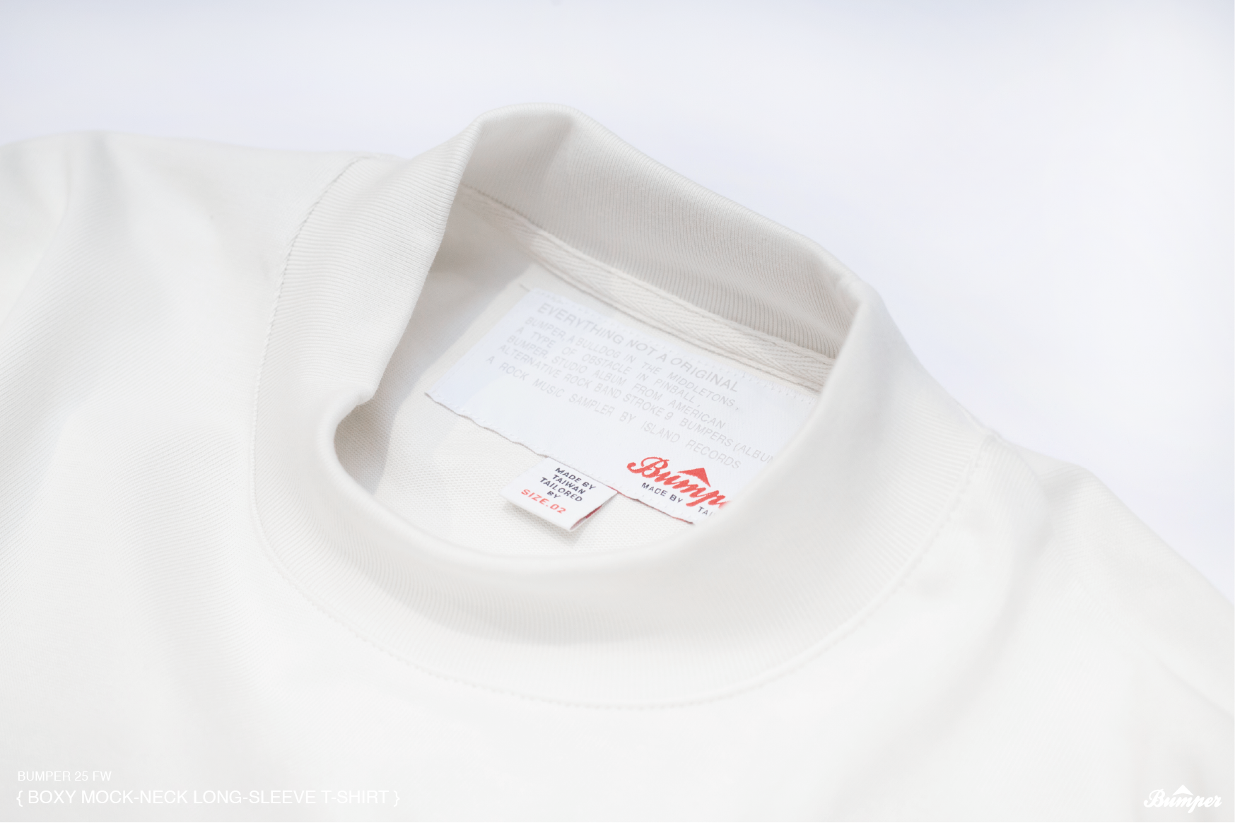 Bumper BOXY MOCK-NECK LONG-SLEEVE T-SHIRT
