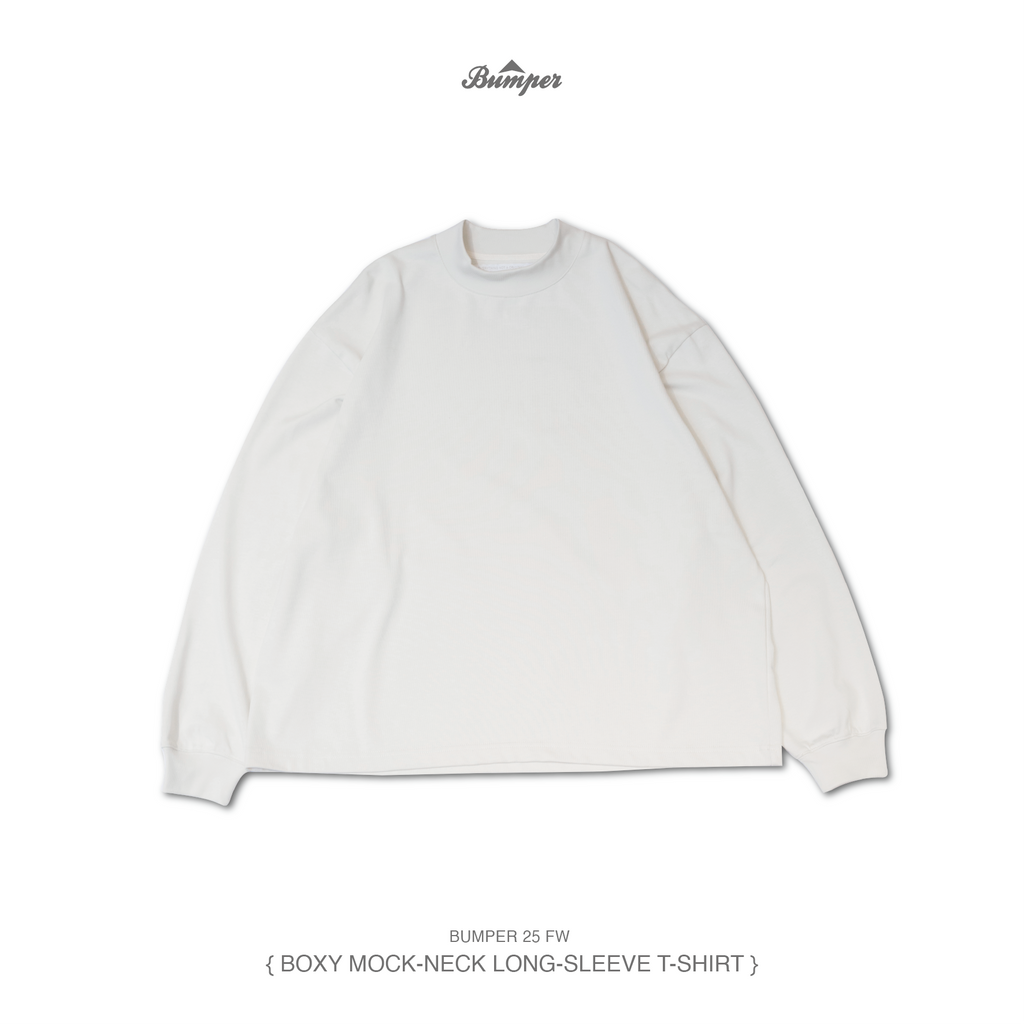 Bumper BOXY MOCK-NECK LONG-SLEEVE T-SHIRT