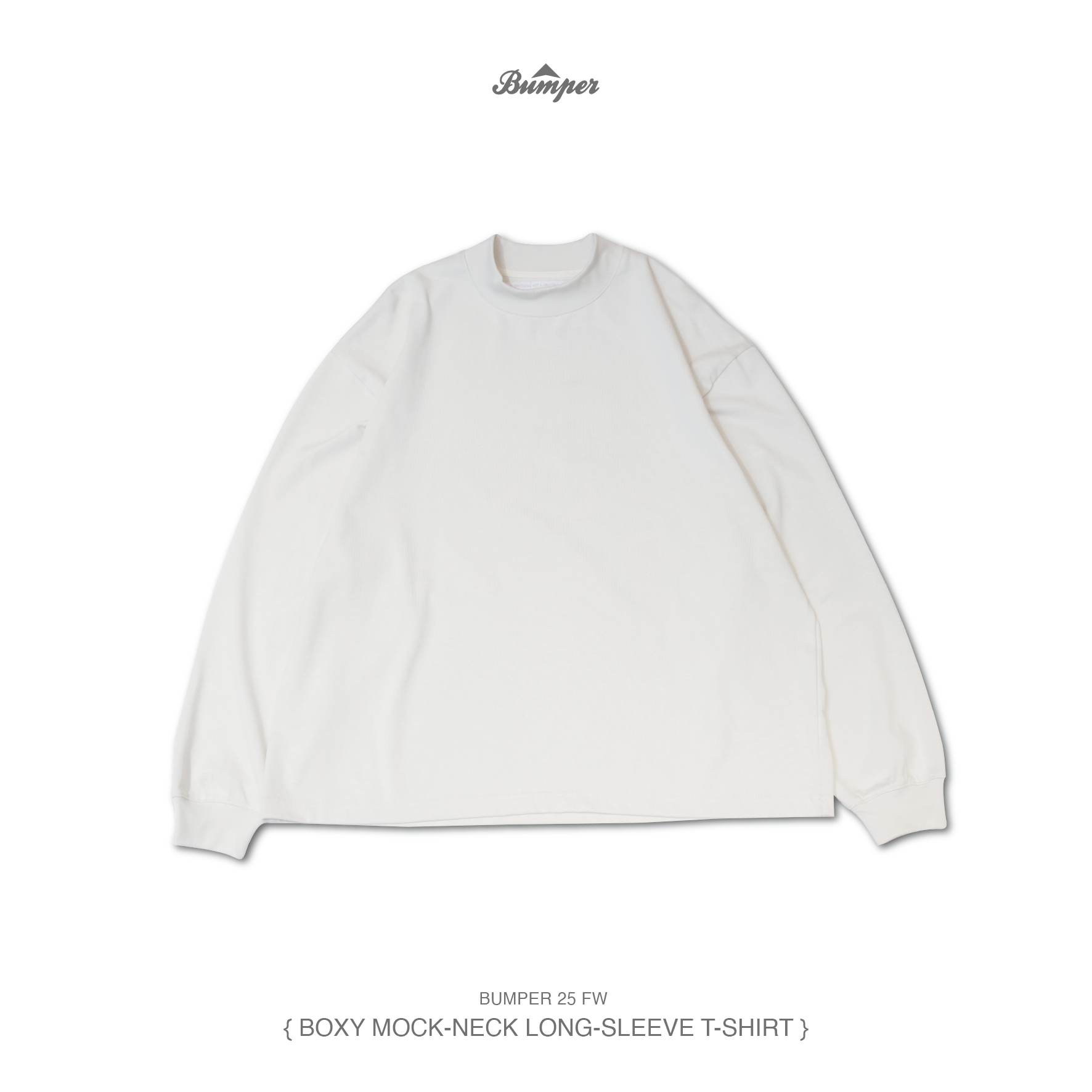 Bumper BOXY MOCK-NECK LONG-SLEEVE T-SHIRT